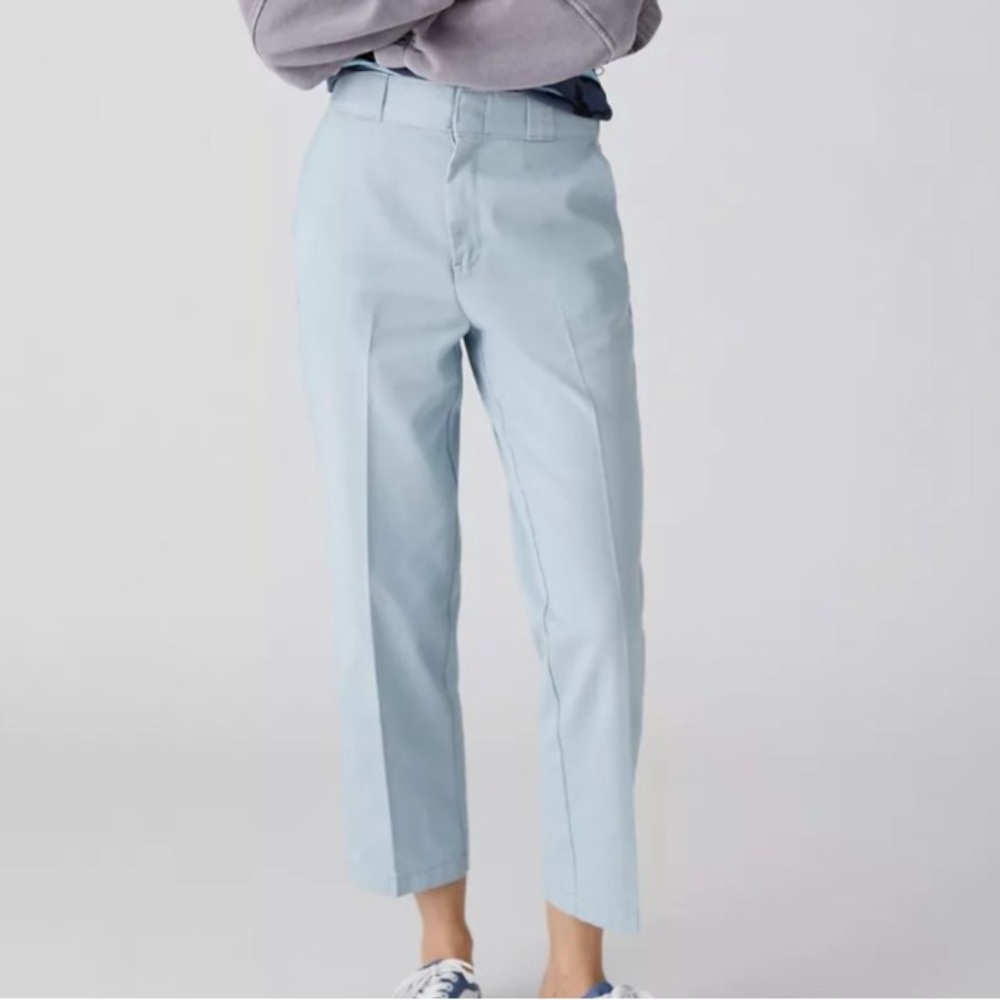 Urban Outfitters x Dickies light blue high waist crop pant